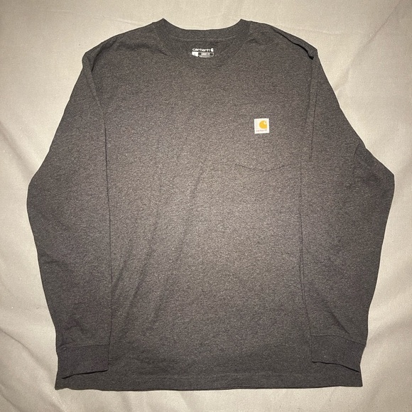 Carhartt Other - Carhartt Men's Long Sleeve T-Shirt Dark Gray Original Fit Pocket Tee Large